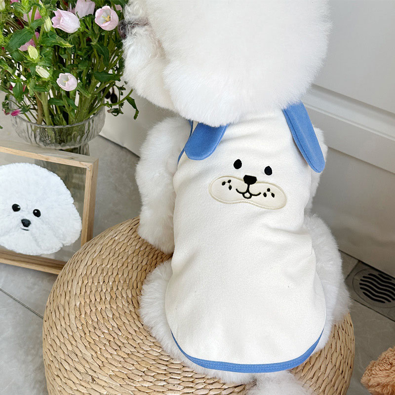 Pet Supplies York - Cartoon Dog Clothes Sleeveless Pullover Hoodies