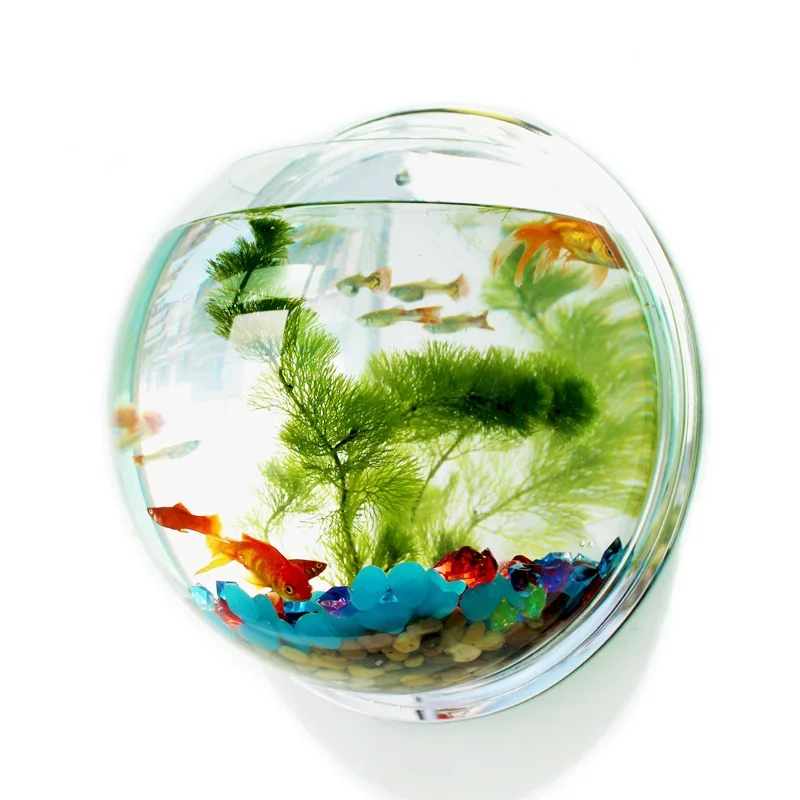 Pet Supplies Fish - Pinsjar Acrylic Fish Bowl Wall Hanging