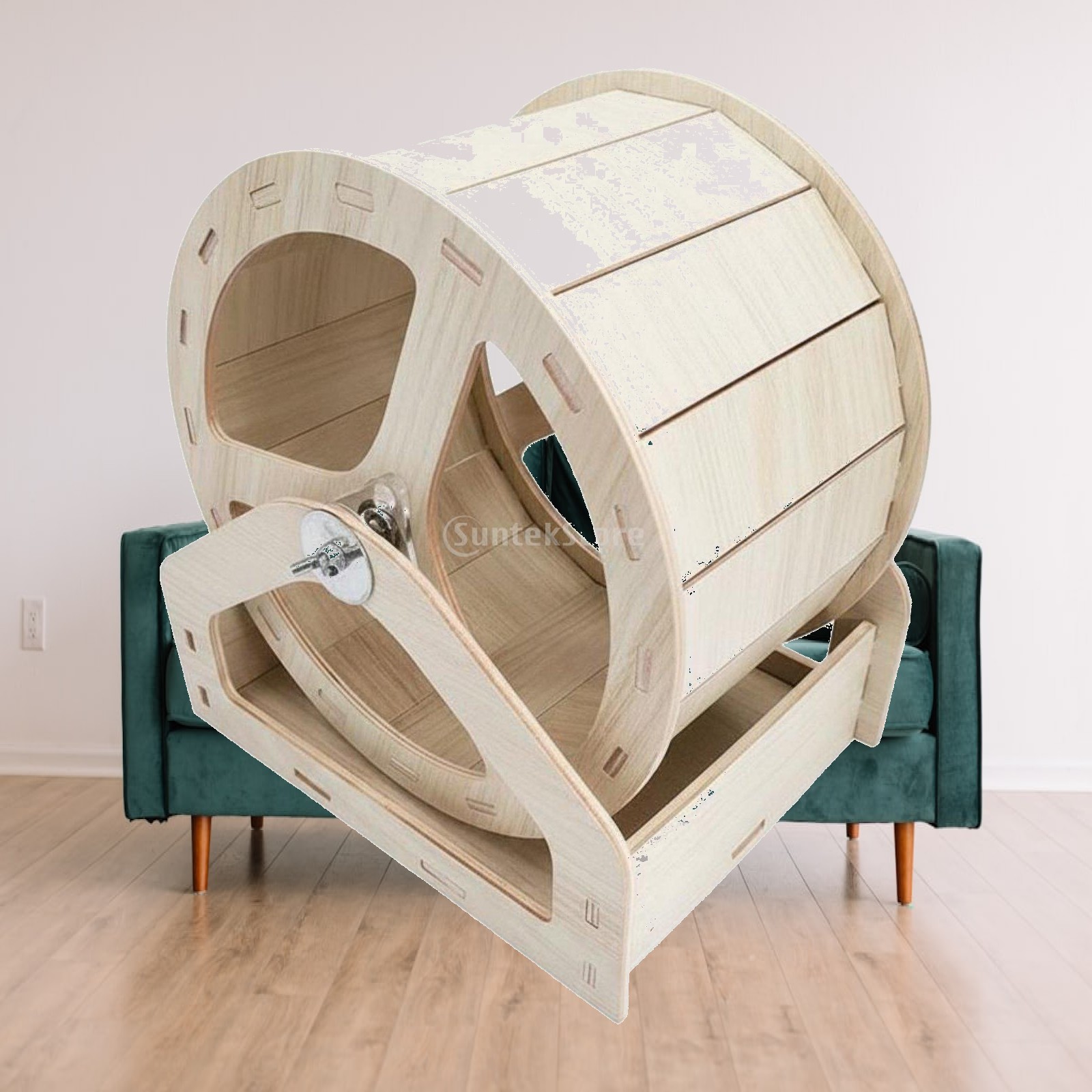 Hamster Cage Wheel - Hamster Running Wheel Waterproof Wood Noiseless