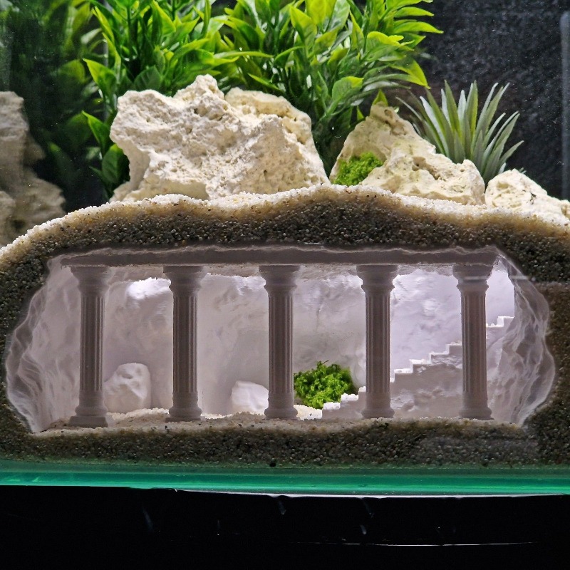 Pet Supplies Fish - Fish Tank Cave Aquascaping,Artificial Roman Column