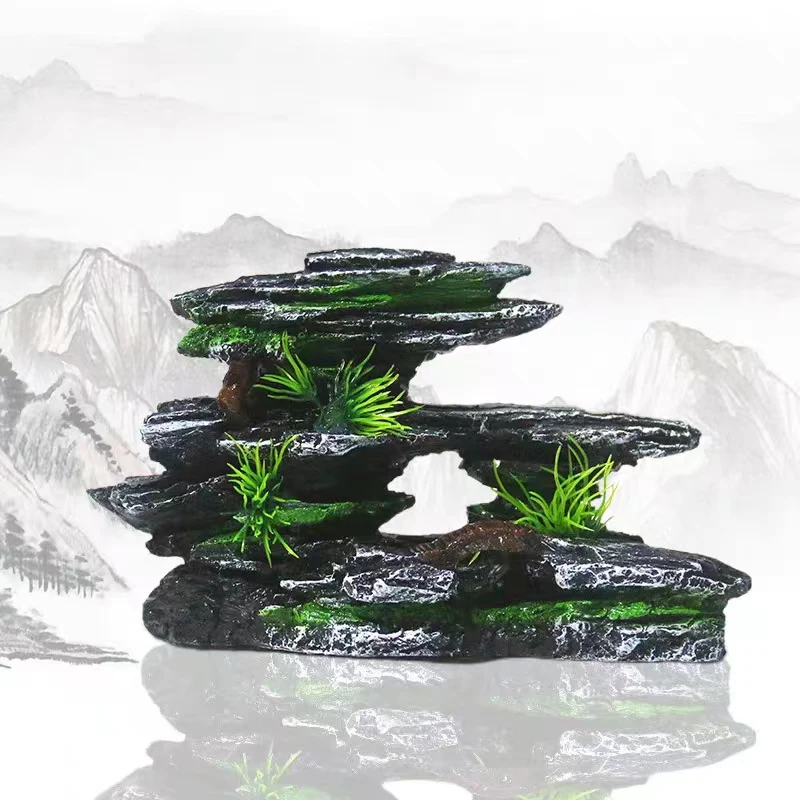 Resin Aquarium Rockery Mountai - Pet Supplies Fish review and price