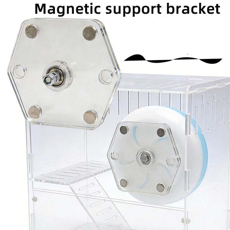 Magnetic running wheel bracket - Hamster Cage Wheel review and price
