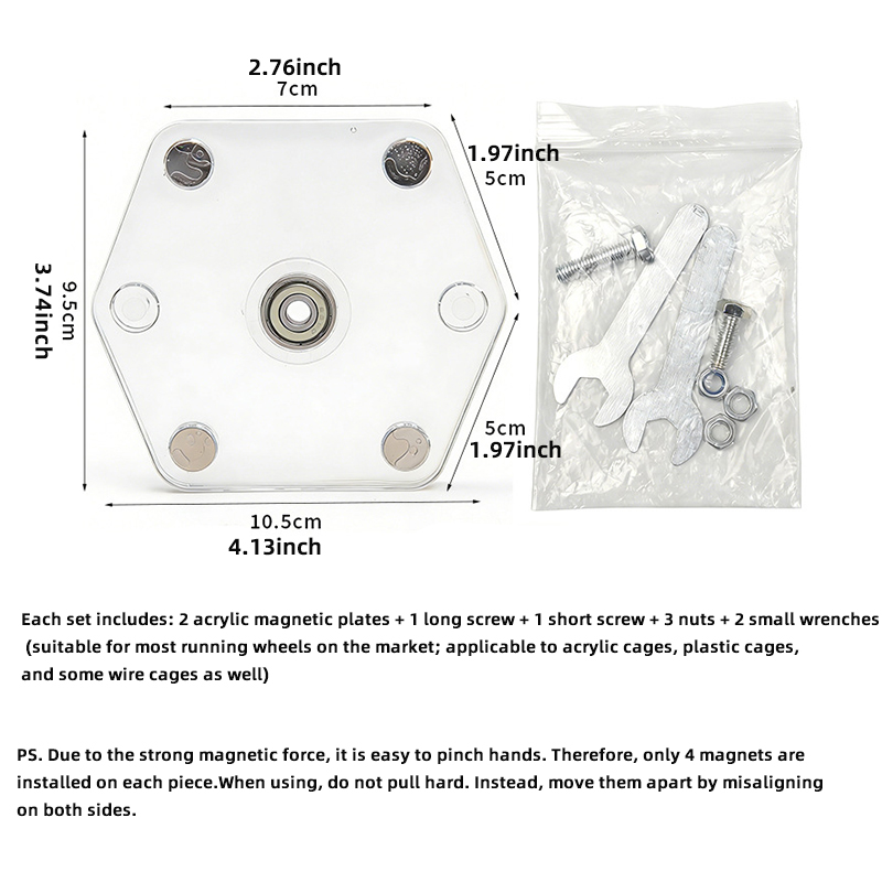 Magnetic running wheel bracket - Hamster Cage Wheel review and price