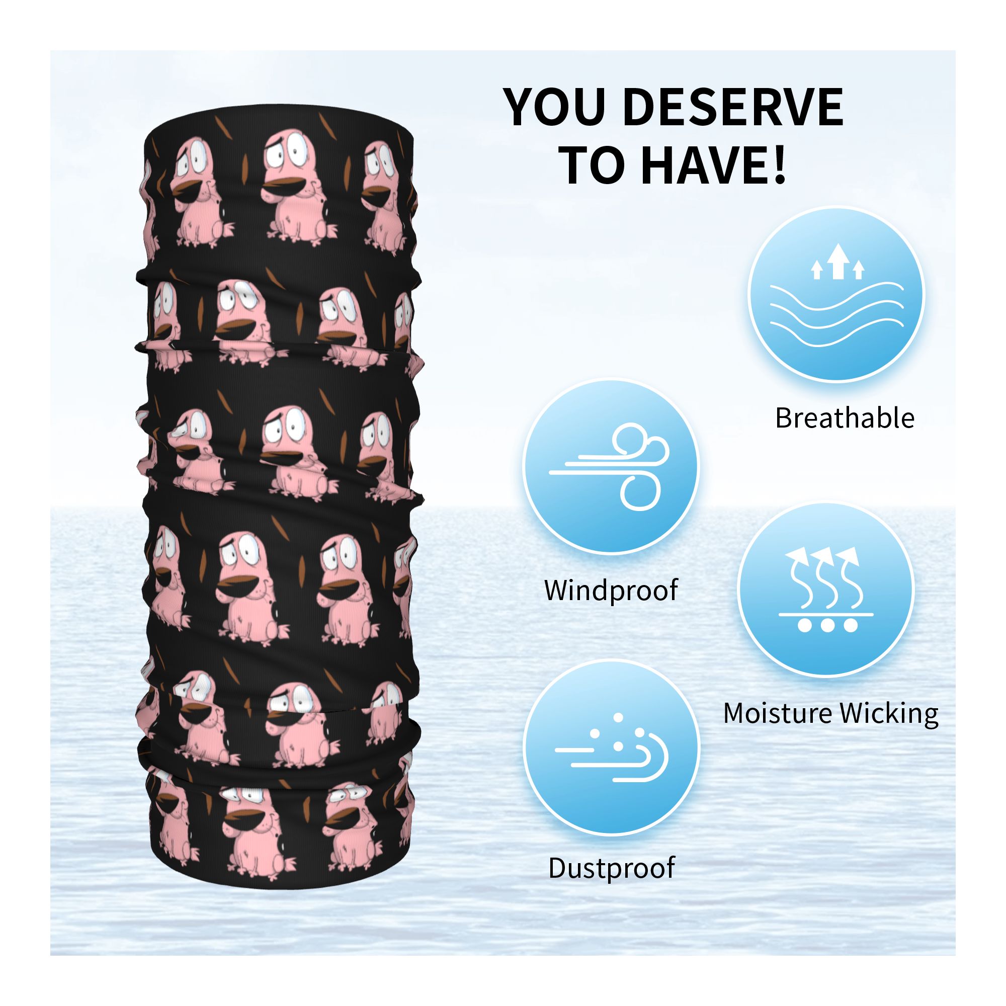 Custom Cartoon Courage Dog Win - Dog Bandana Scarf review and price