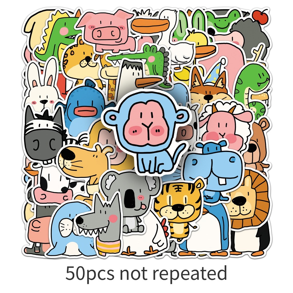 50Sheets Zoo Animal Stickers C - Pet Supplies In Store review and price