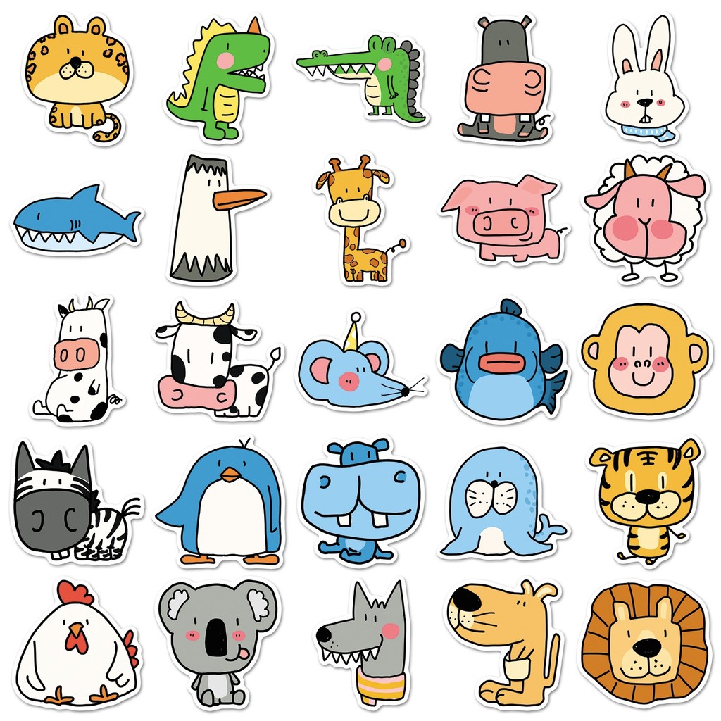 50Sheets Zoo Animal Stickers C - Pet Supplies In Store review and price