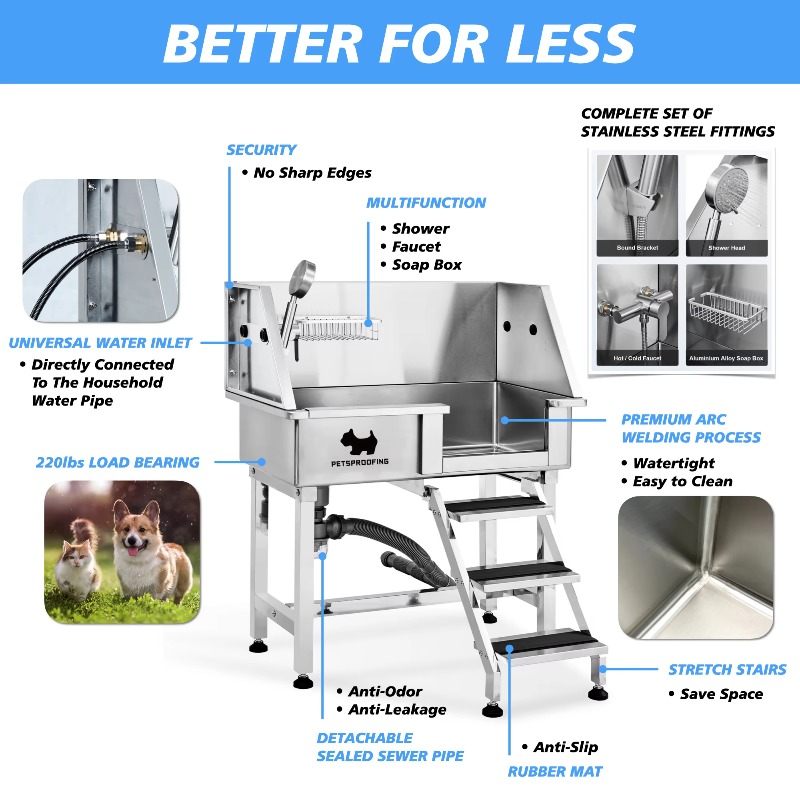 Stainless Steel Small Size Dog - Pet Supplies Wash Station review and price