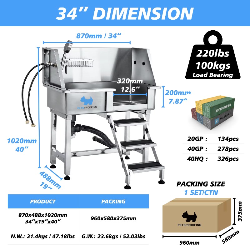 Stainless Steel Small Size Dog - Pet Supplies Wash Station review and price