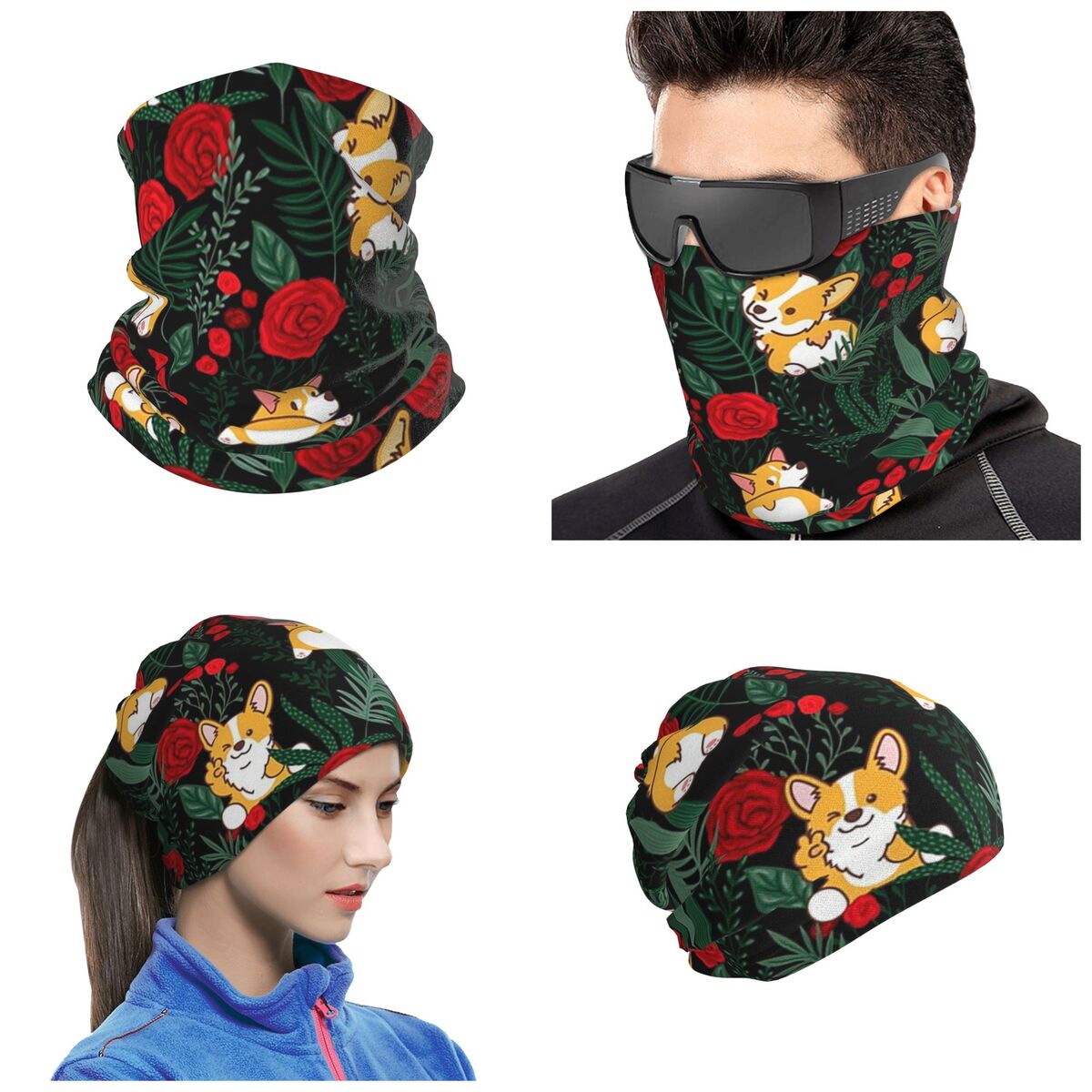 Corgi Dog In Garden Bandana Ne - Dog Bandana Scarf review and price