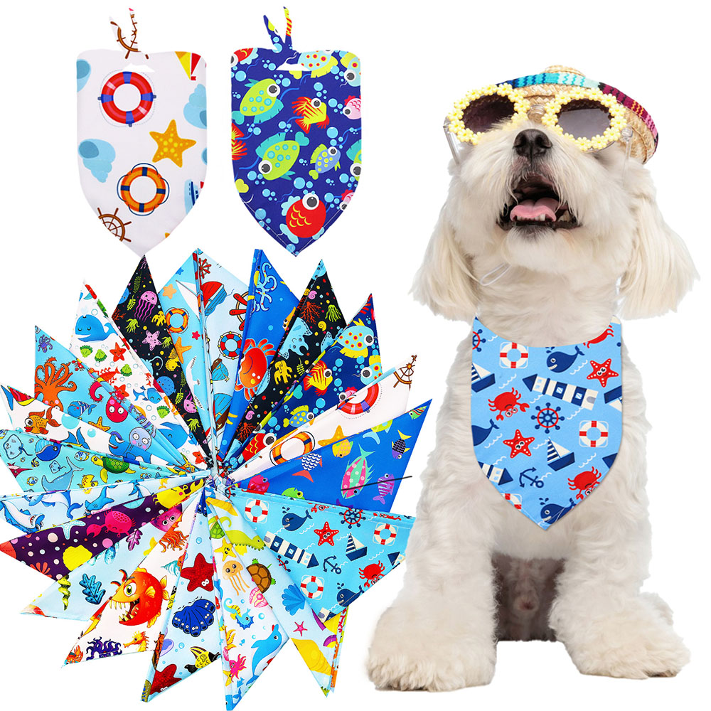 50pcs Pet Dog Bandana Fashion  - Dog Bandana Scarf review and price