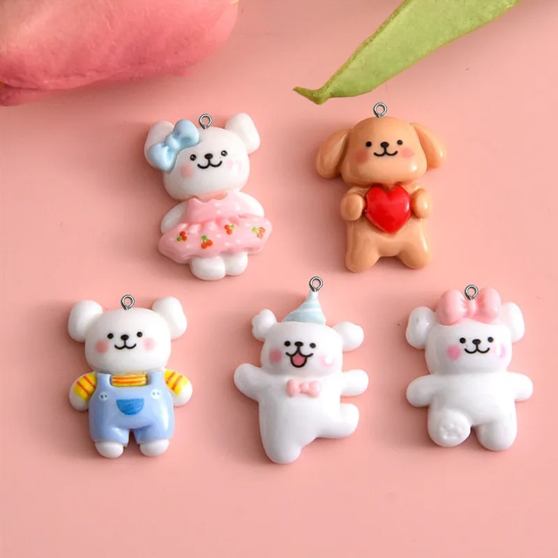 10pcs Cartoon Dog Resin Charms - Pet Supplies Store review and price