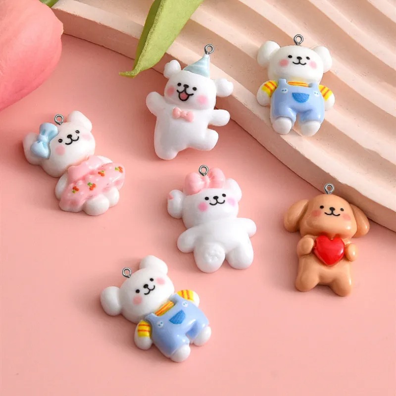 10pcs Cartoon Dog Resin Charms - Pet Supplies Store review and price