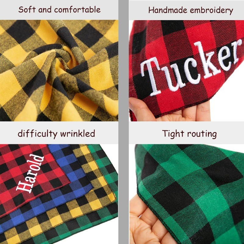 Embroidery Name Dog Bandana Cu - Dog Bandana Scarf review and price