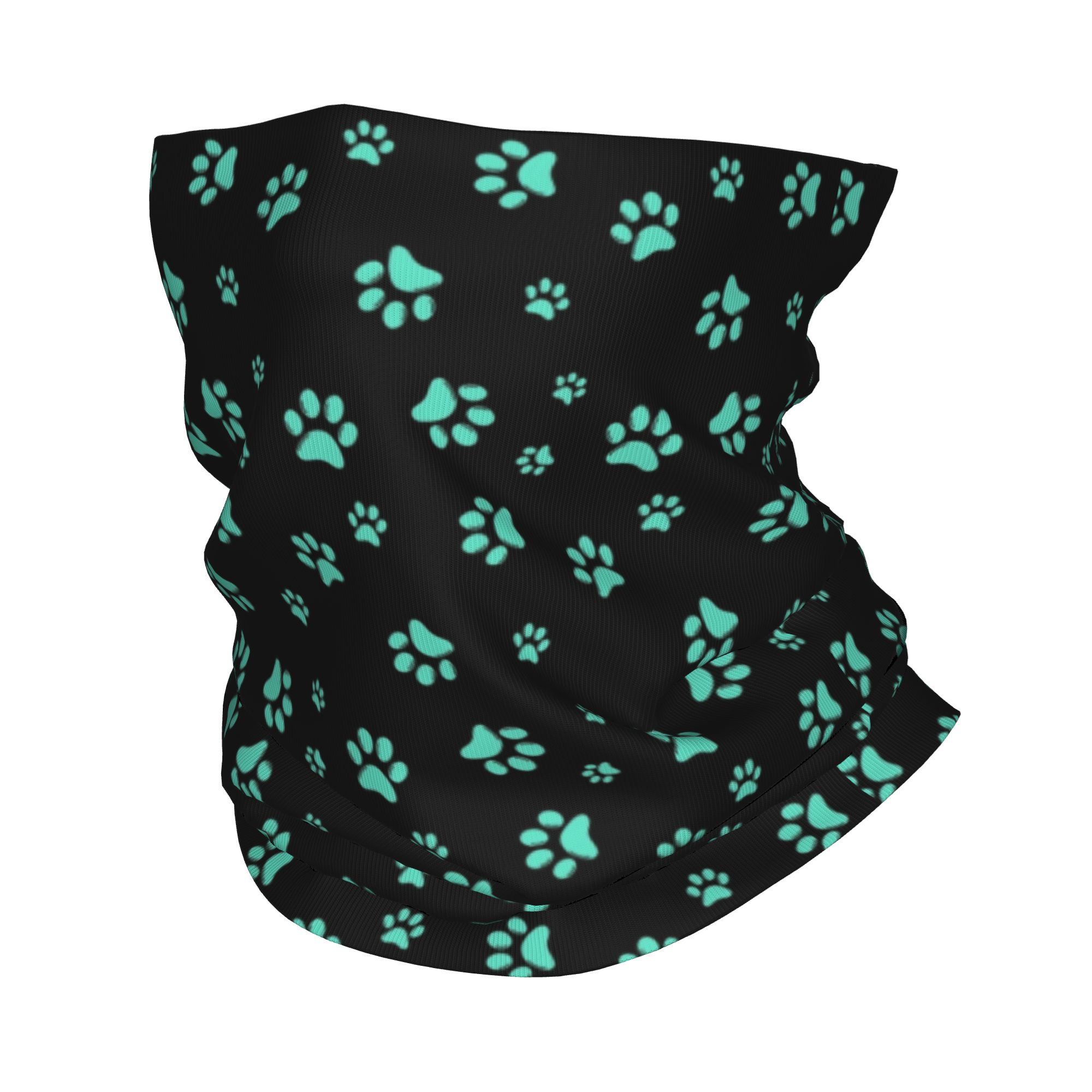 Custom Aqua Dog Paw Print Patt - Dog Bandana Scarf review and price